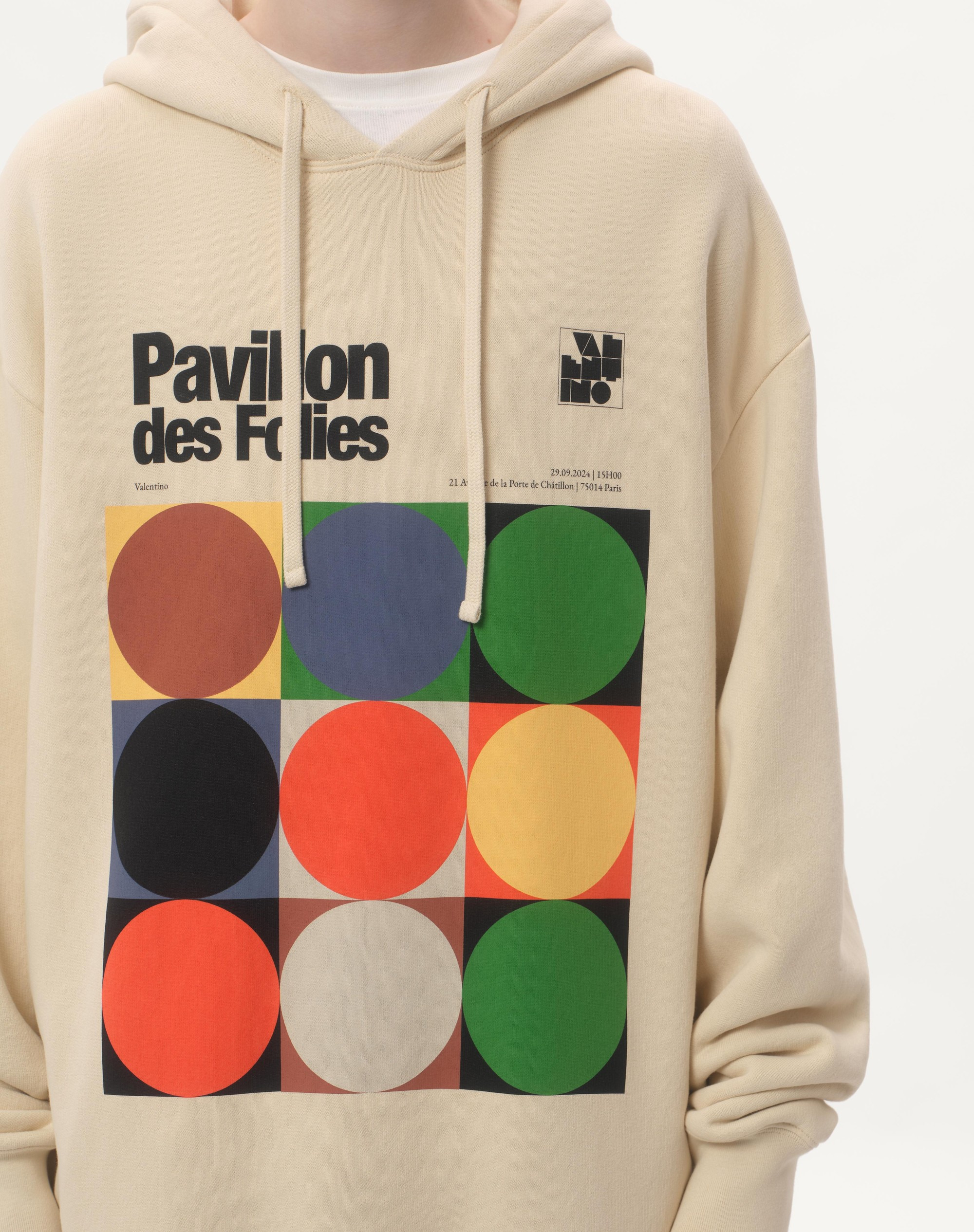 COTTON HOODED SWEATSHIRT WITH PAVILLON DES FOLIES PRINT - 3