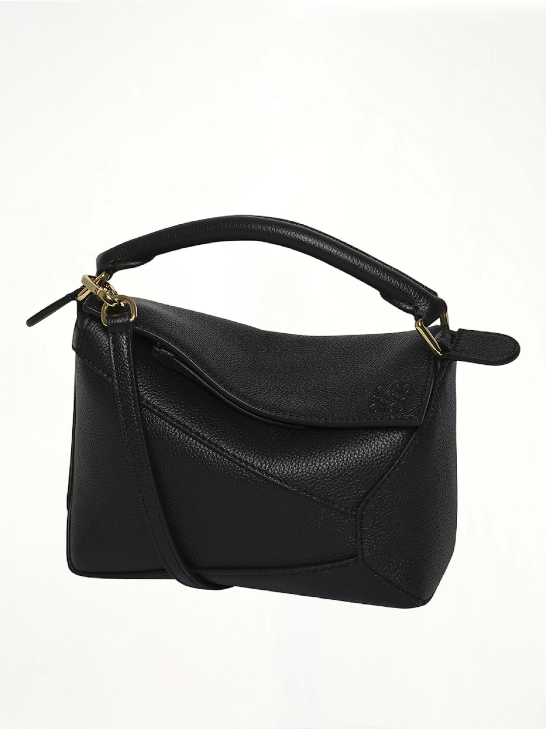 Puzzle Edge Mini Bag in Black - 1