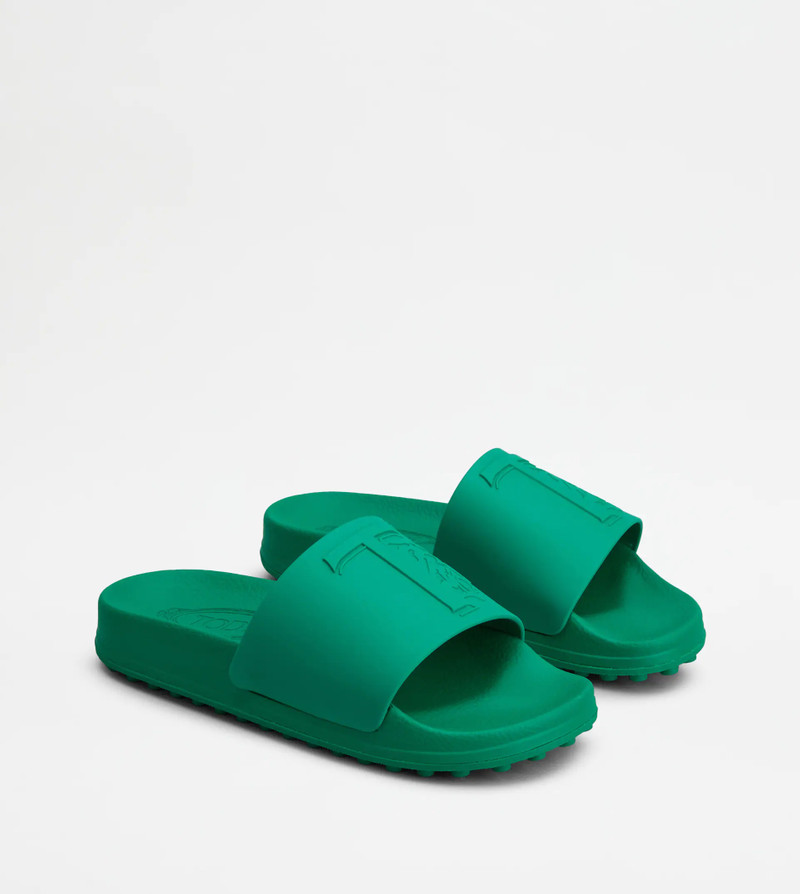 Tod's SLIDES IN RUBBER - GREEN outlook