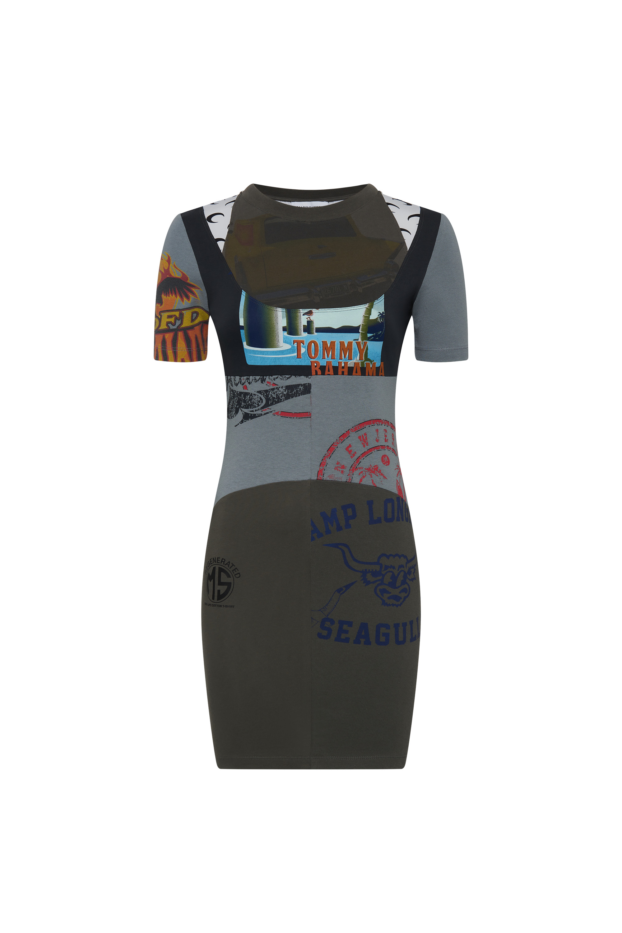 Upcycled Graphic T-Shirts Mini Dress - 6