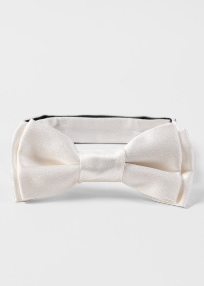 Paul Smith White Pre-Tied Silk Bow Tie outlook
