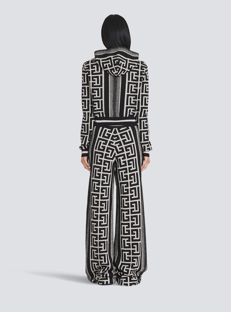 Wide Balmain monogram pants 4