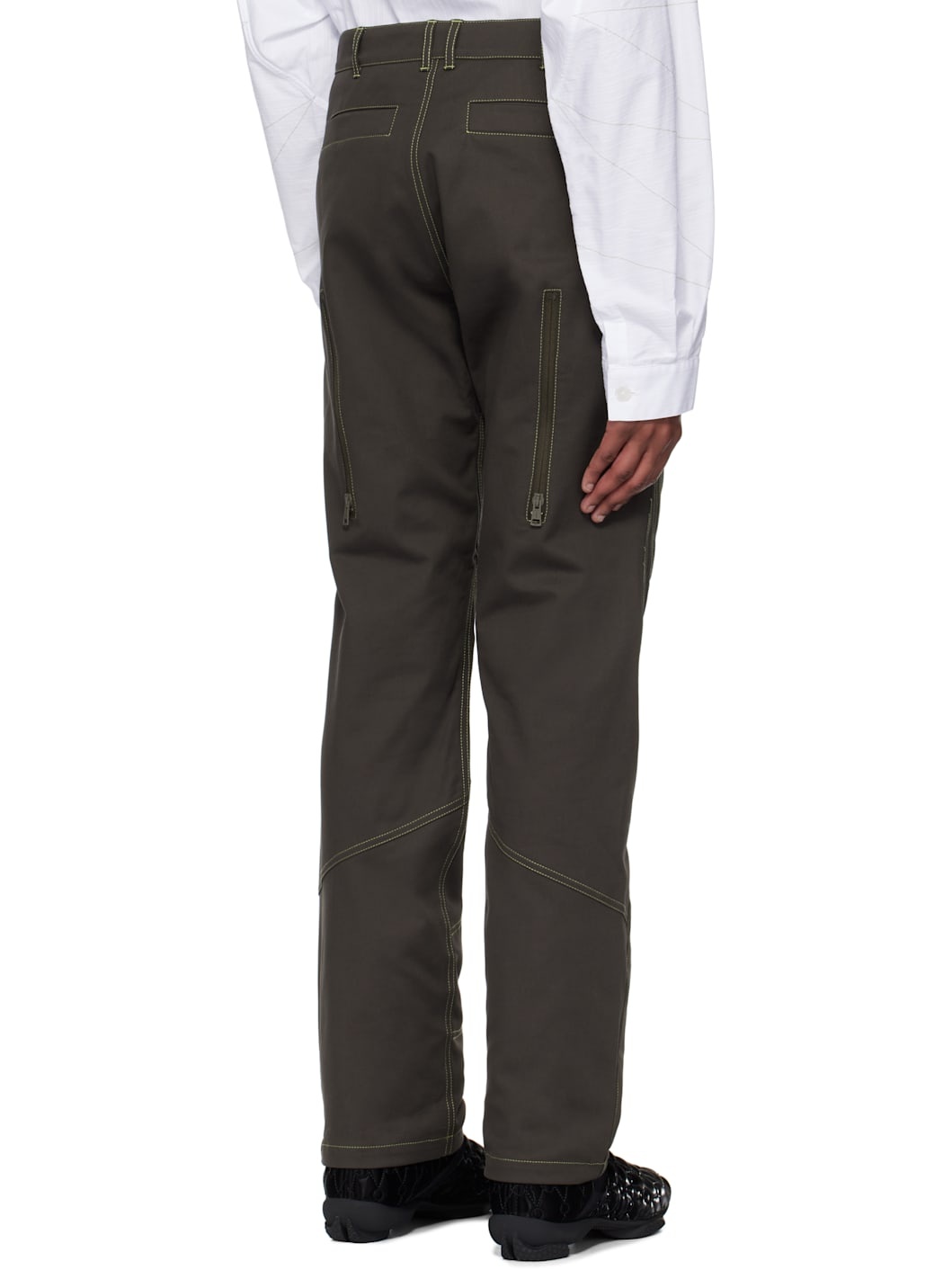 Brown Solix Zip Trousers - 3