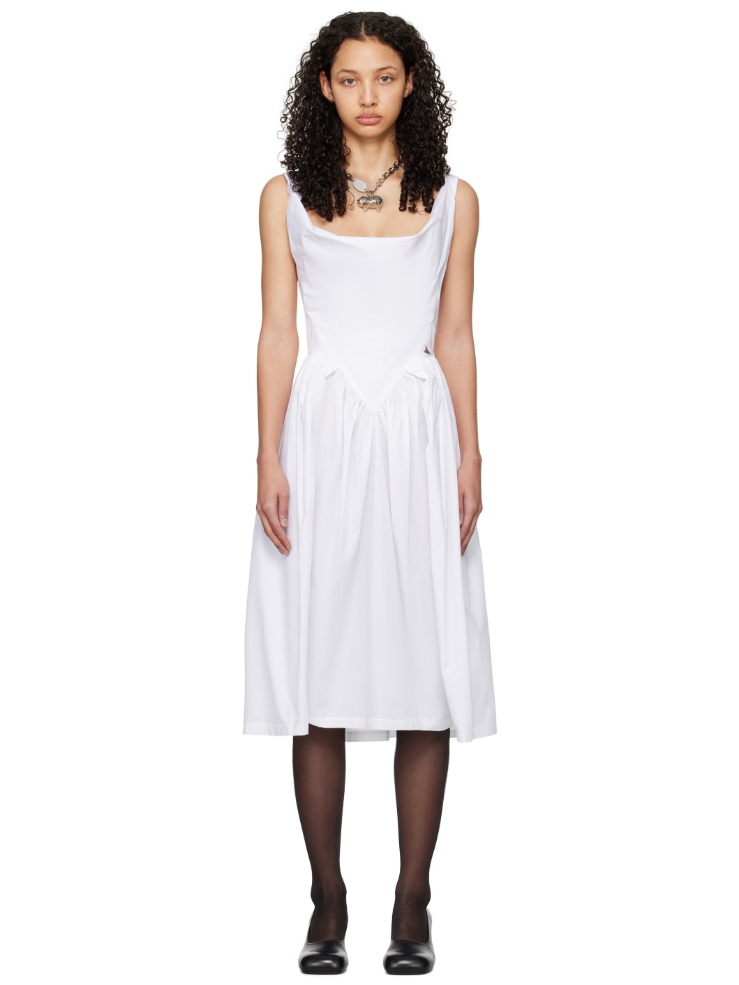 White Sunday Midi Dress - 1