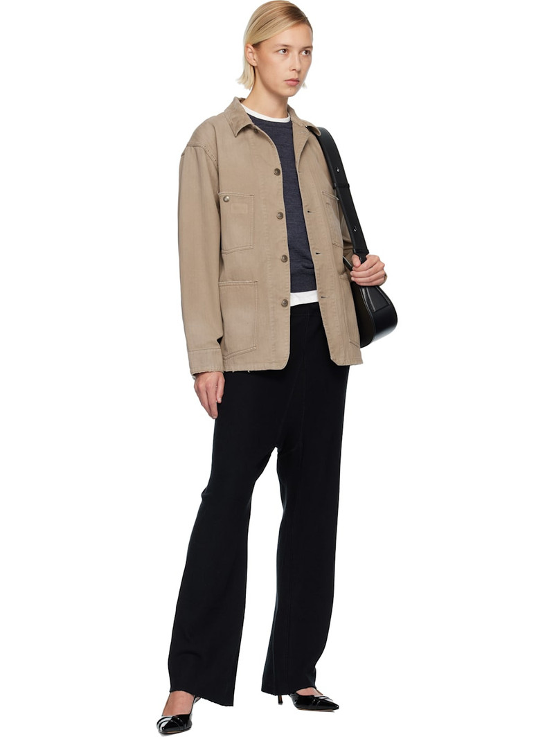 Maison Margiela Beige Herringbone Workwear Jacket outlook