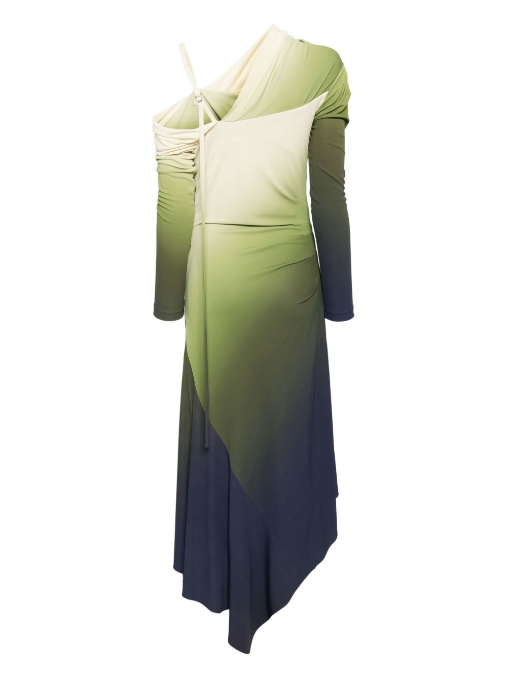 off-shoulder ombré jersey dress - 2