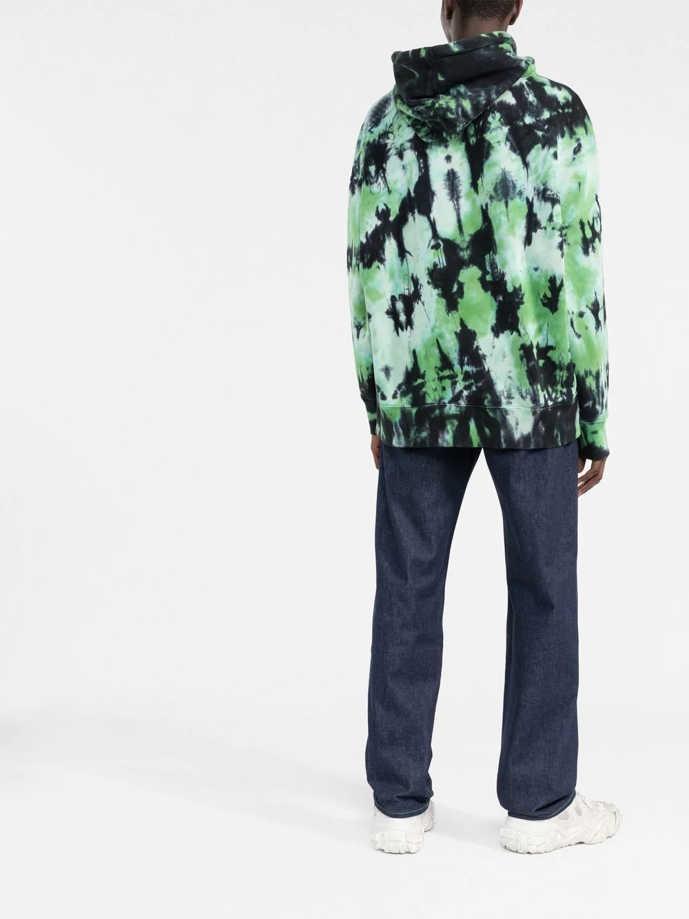 tie dye-print cotton hoodie - 4