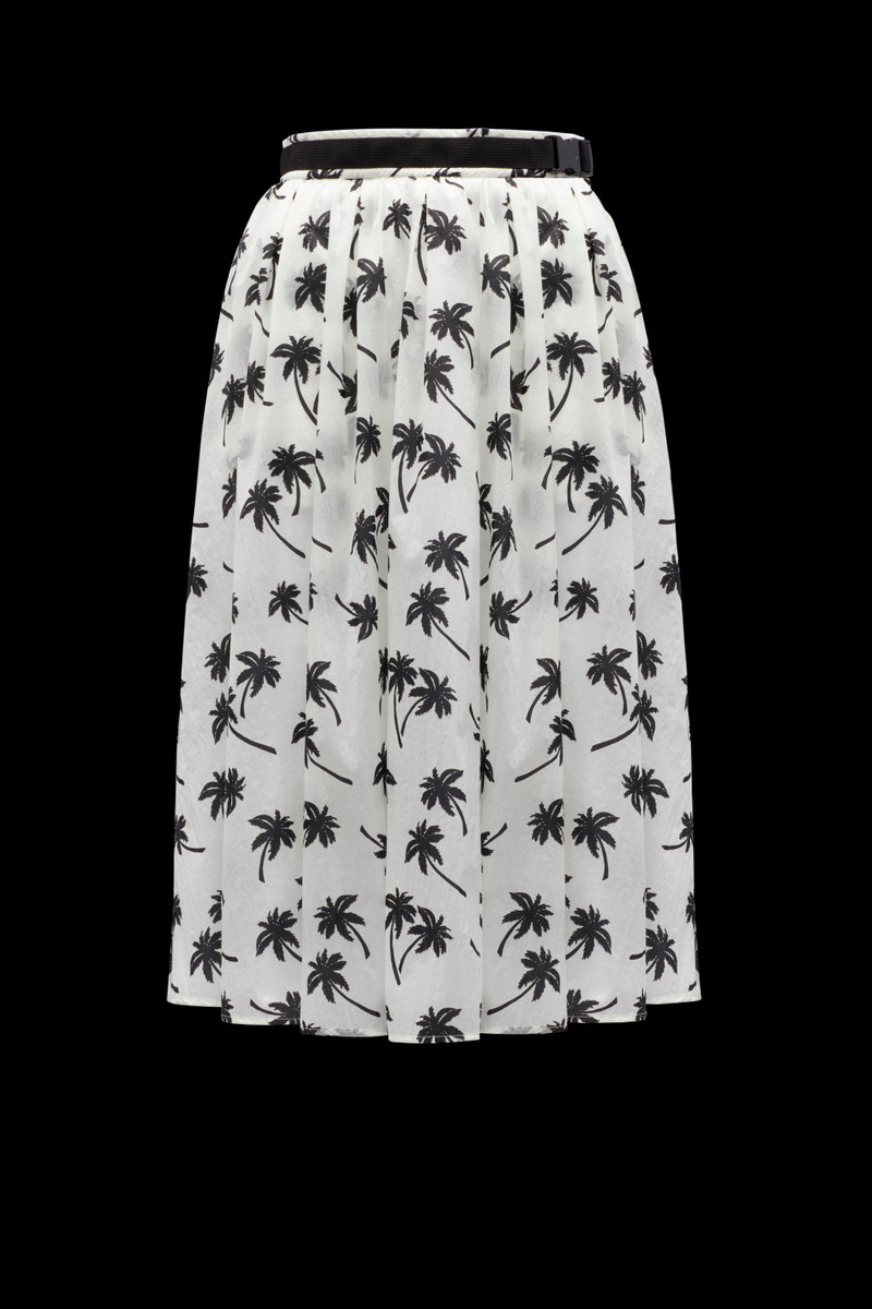 Palm Print Midi Skirt 1