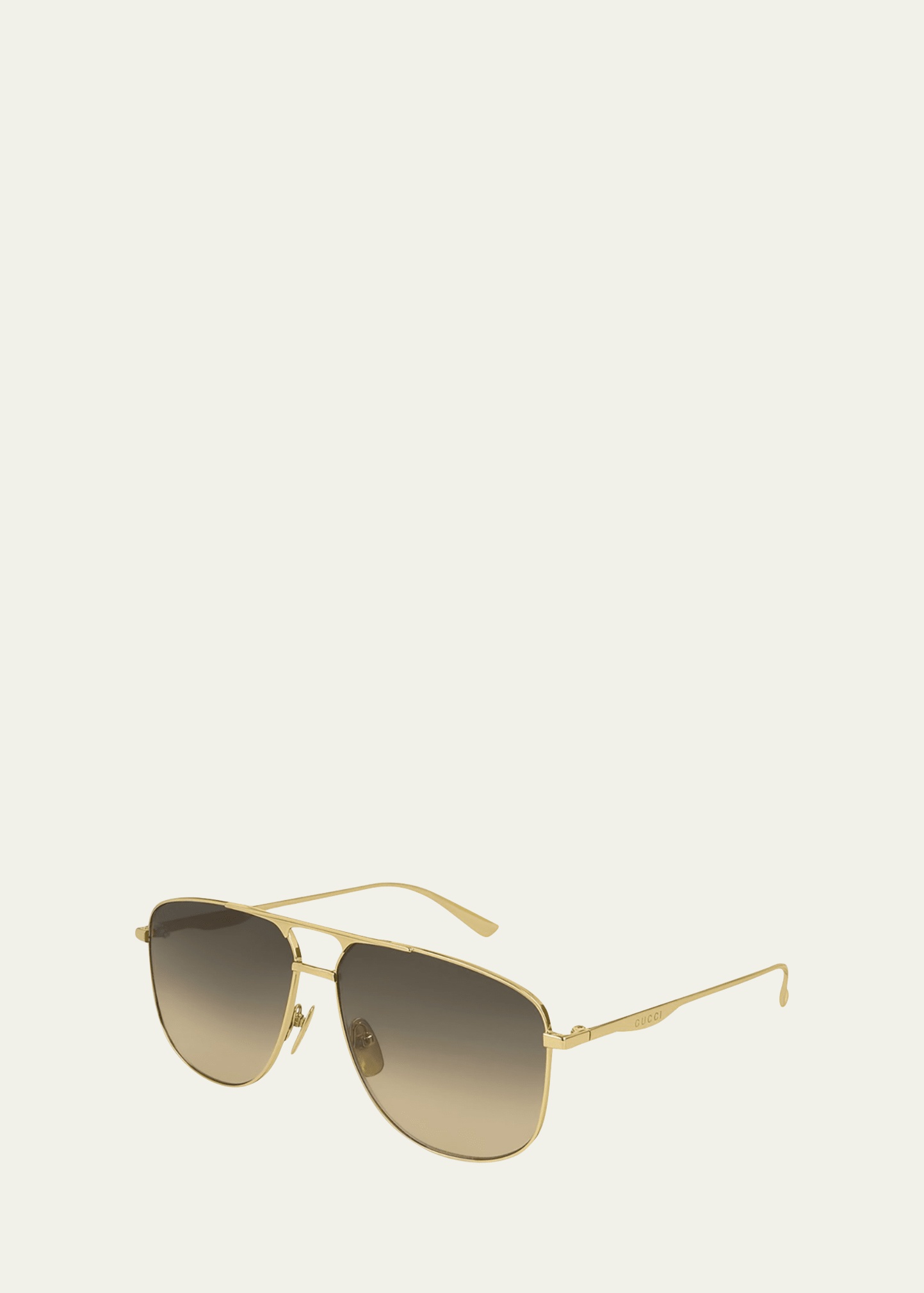 Metal Pilot Sunglasses, Gold - 1