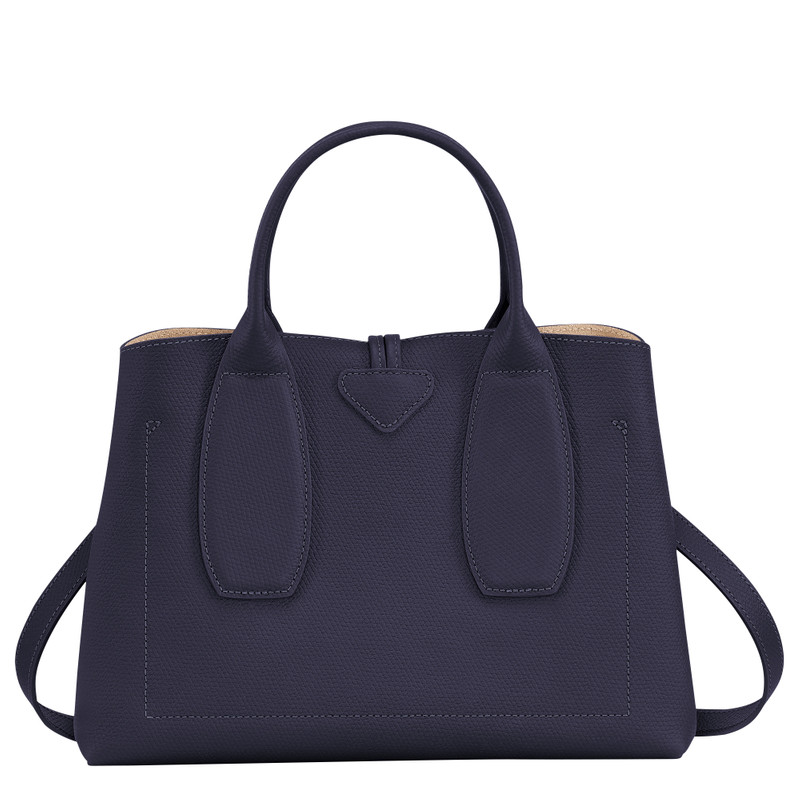 Roseau M Handbag Bilberry - Leather 4
