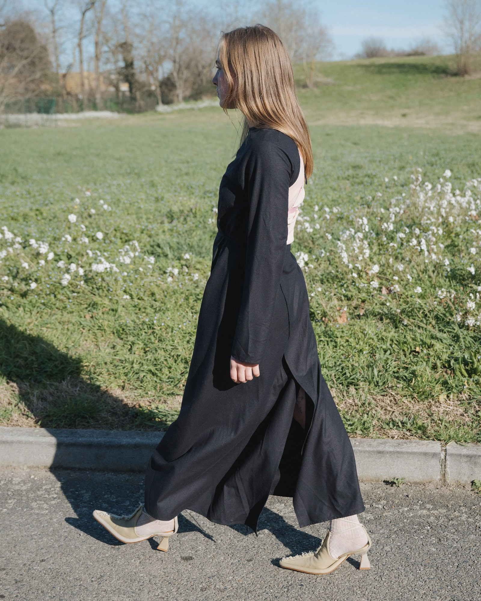 Long Sleeve Apron Dress - Wild Silk - 2