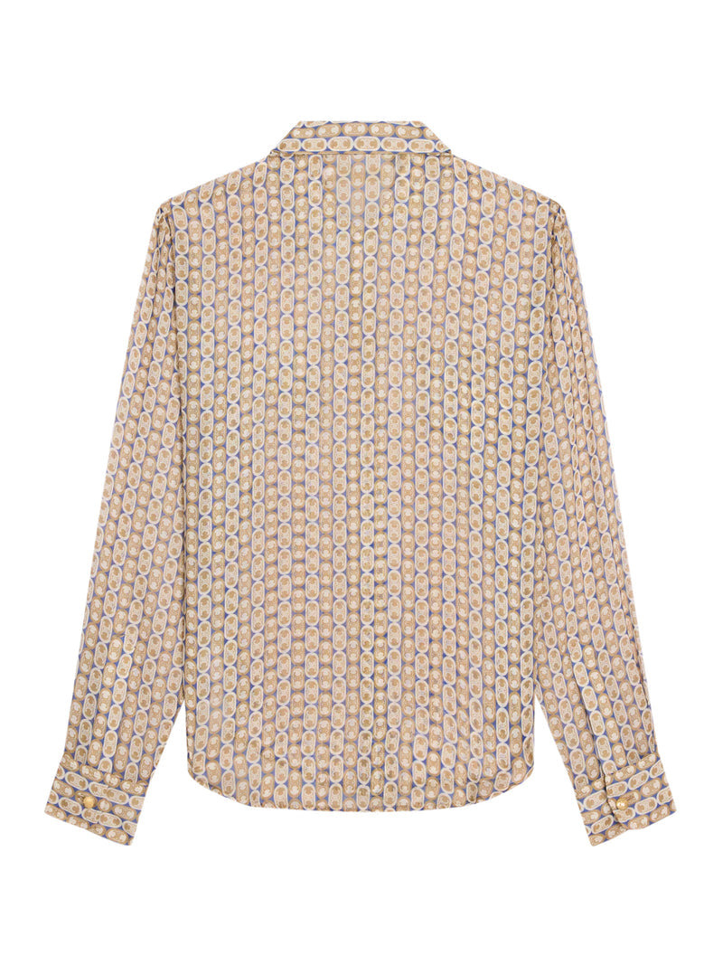 Celine Women Tilly Shirt In Wool And Silk Etamine - 2