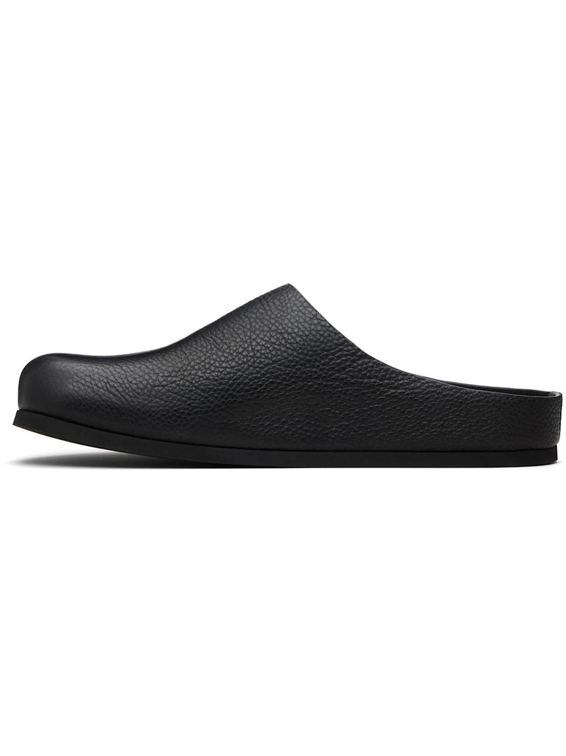 Common Projects Black Leather Clog Loafers outlook