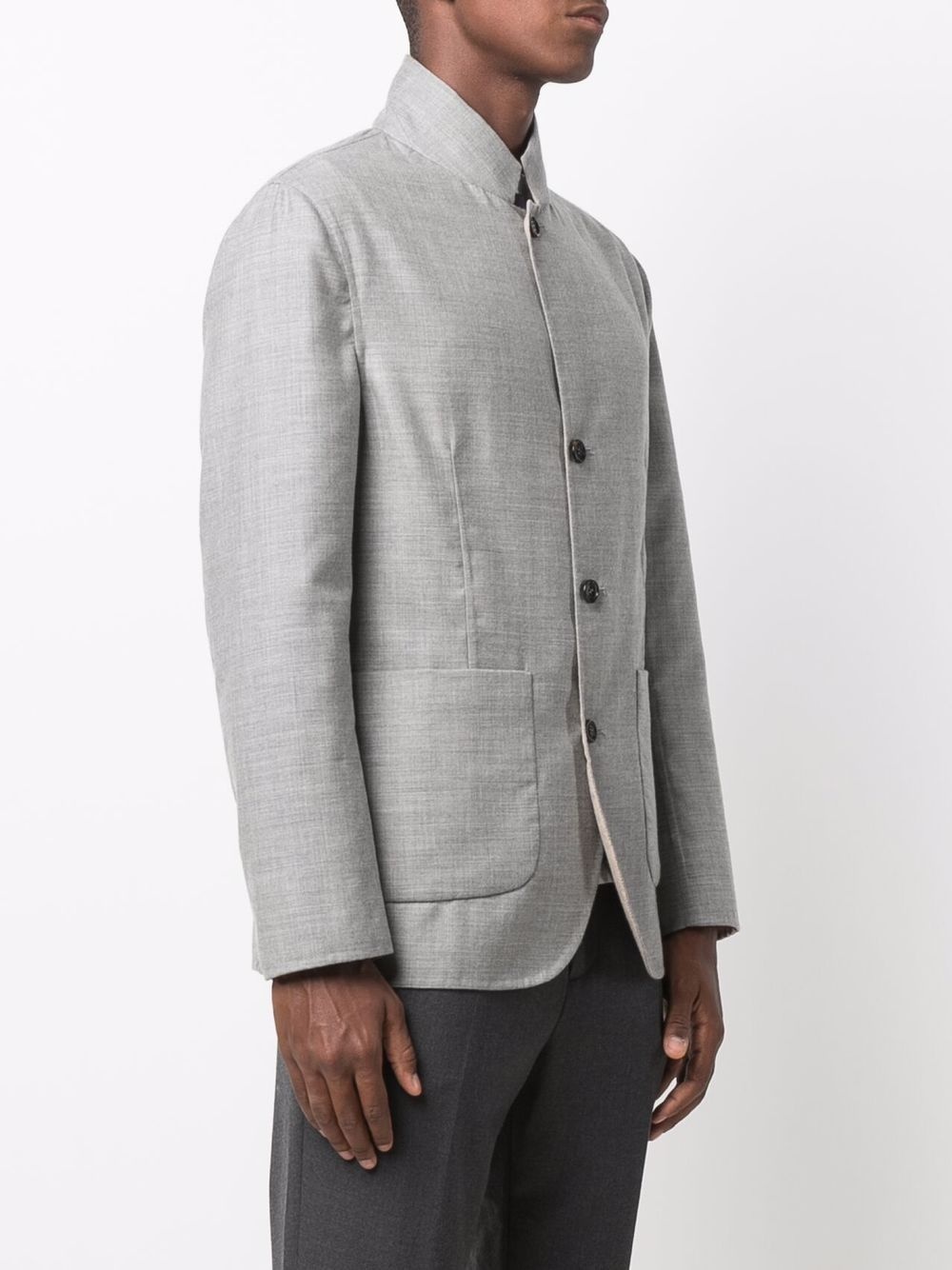 reversible single-breasted cashmere blazer - 3