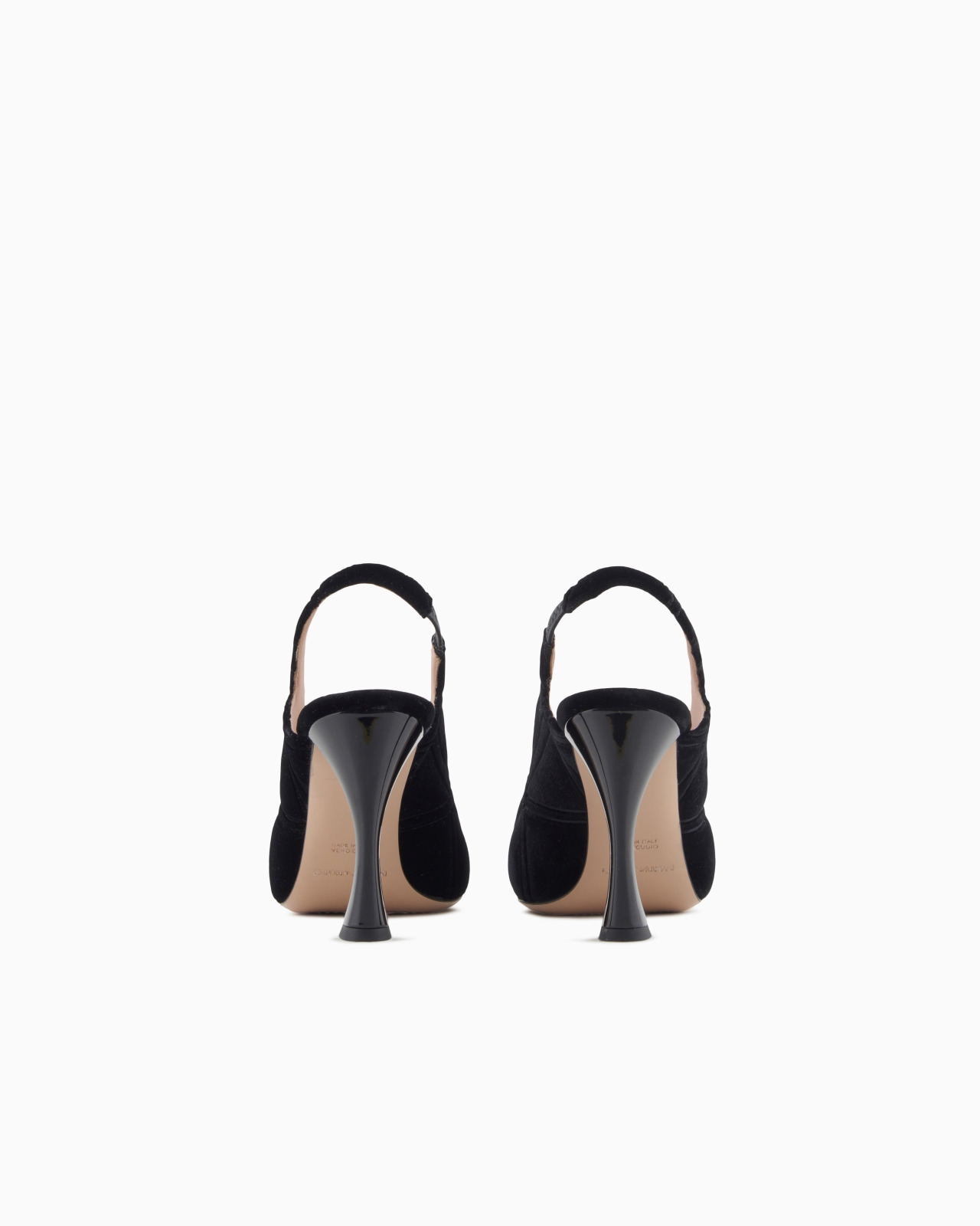 EMBOSSED MOTIF VELVET SLINGBACK COURT SHOES - 4