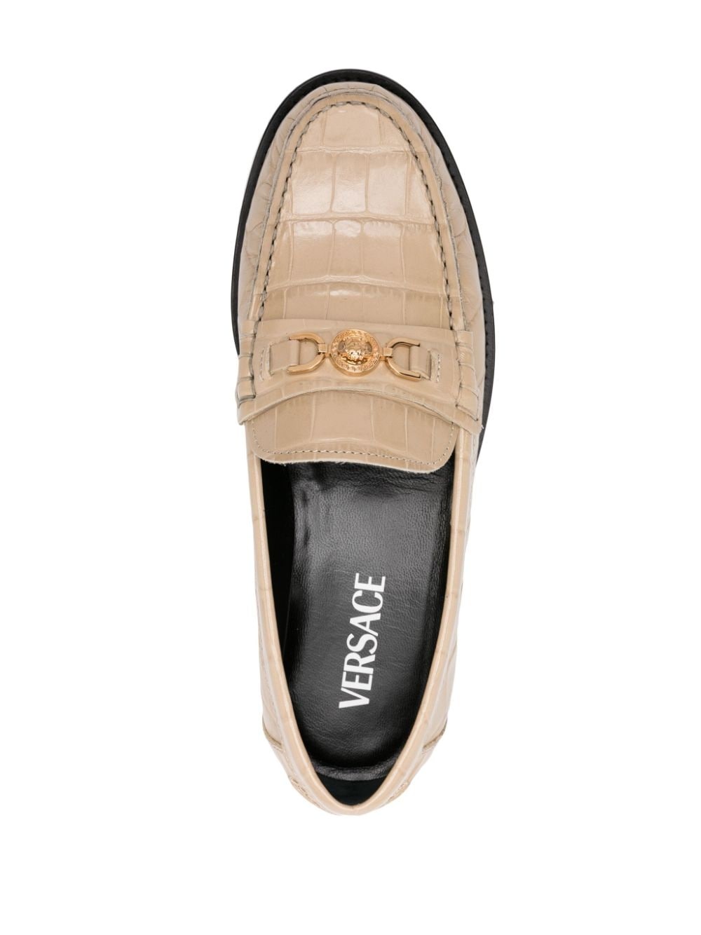 Medusa '95 crocodile-embossed loafers - 4