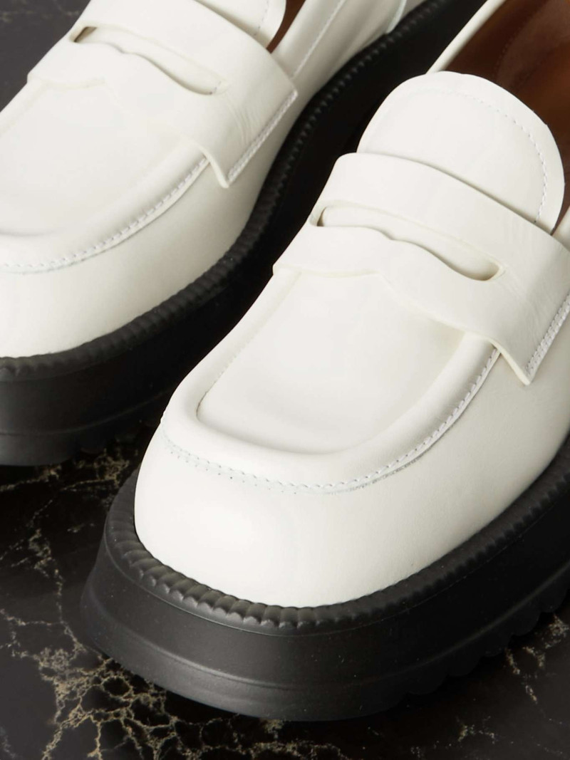 Exaggerated-sole leather loafers 4