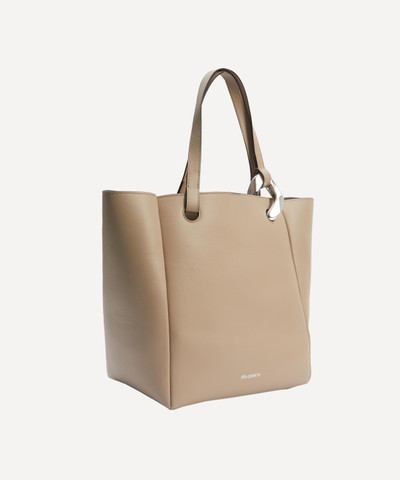 JW Anderson Corner Taupe Leather Tote Bag outlook