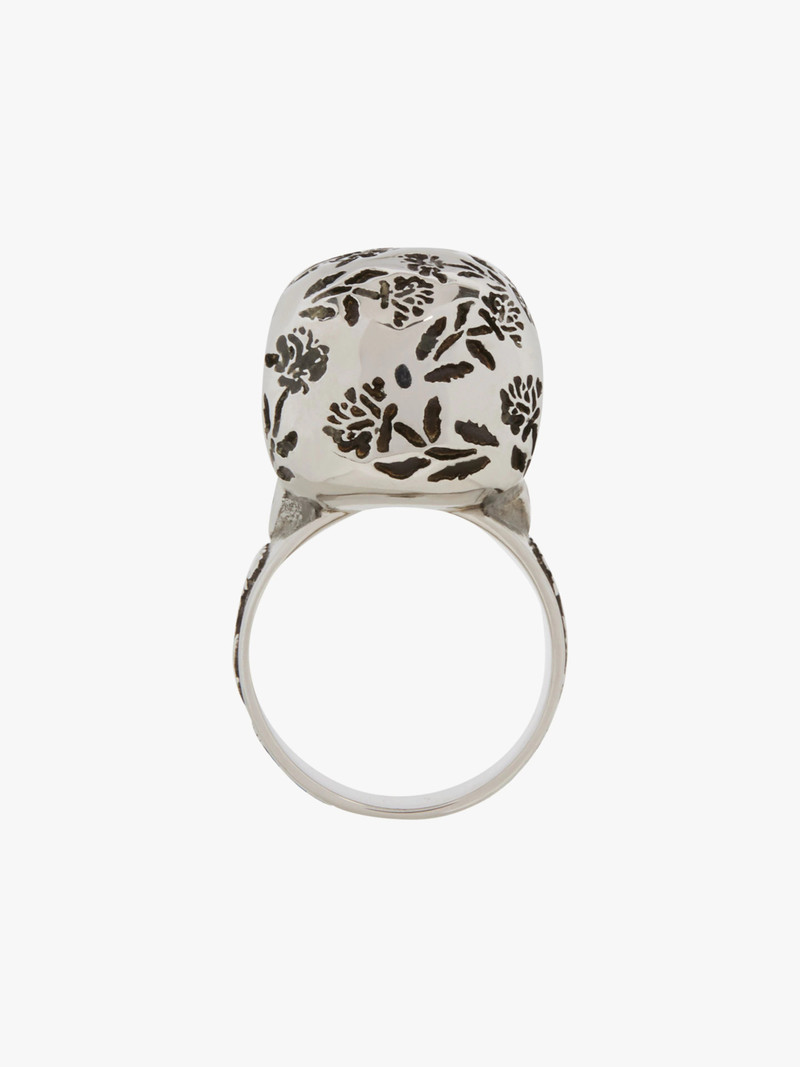 Givenchy ENGRAVED RING IN METAL WITH 4G SKULL outlook