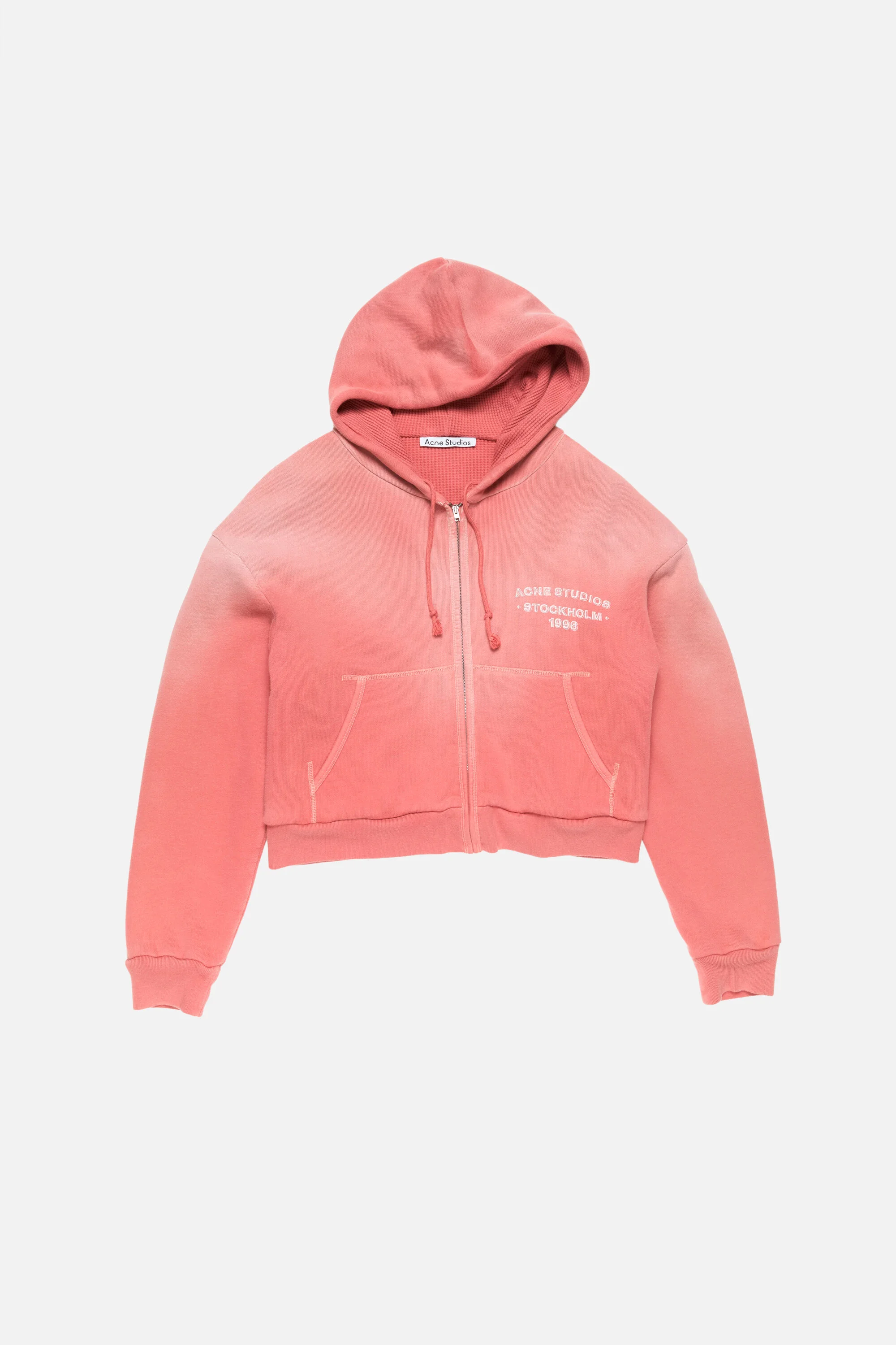 Sprayed zip hoodie - Red - 1