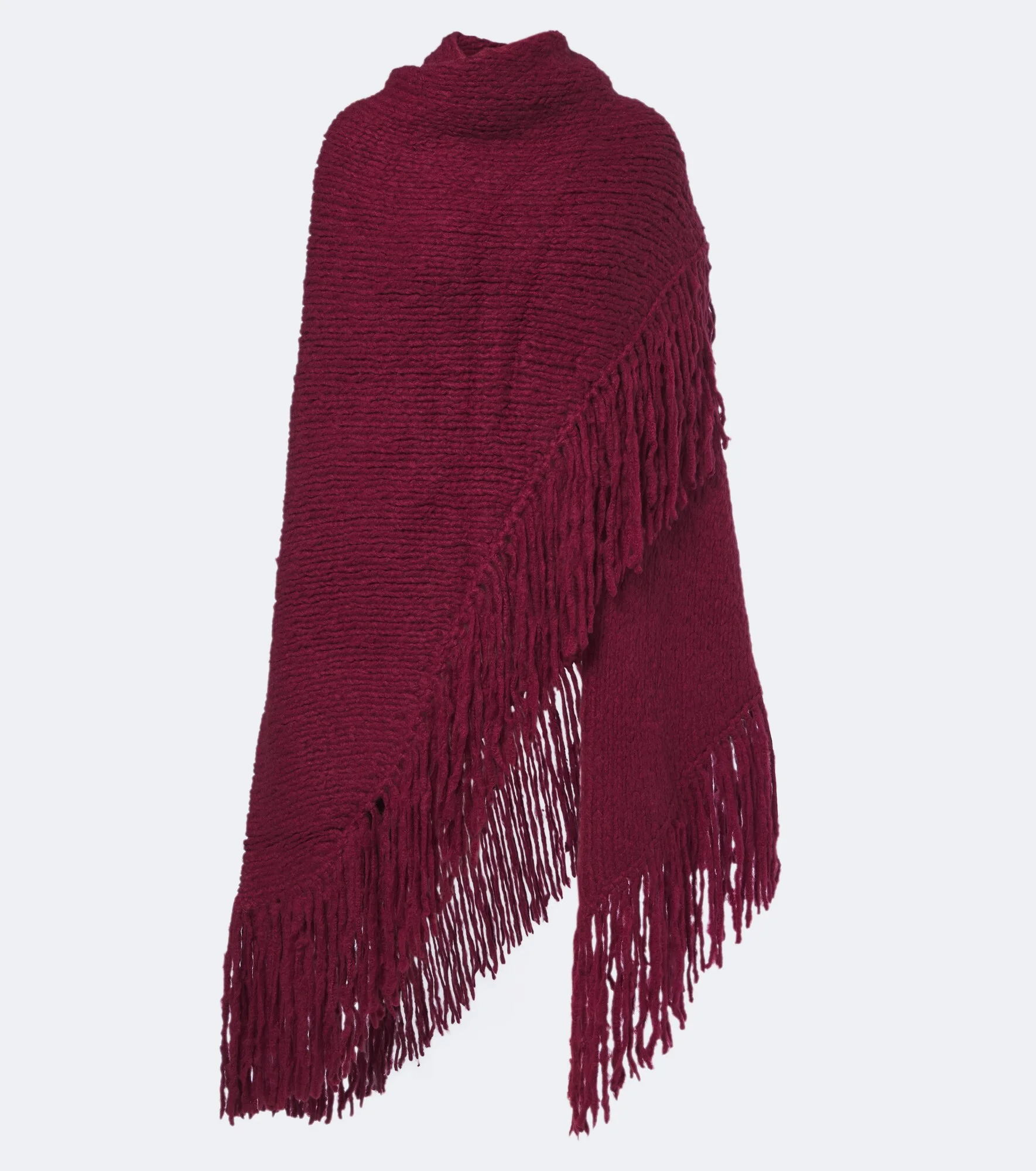 Lauren fringed knitted cashmere shawl - 1