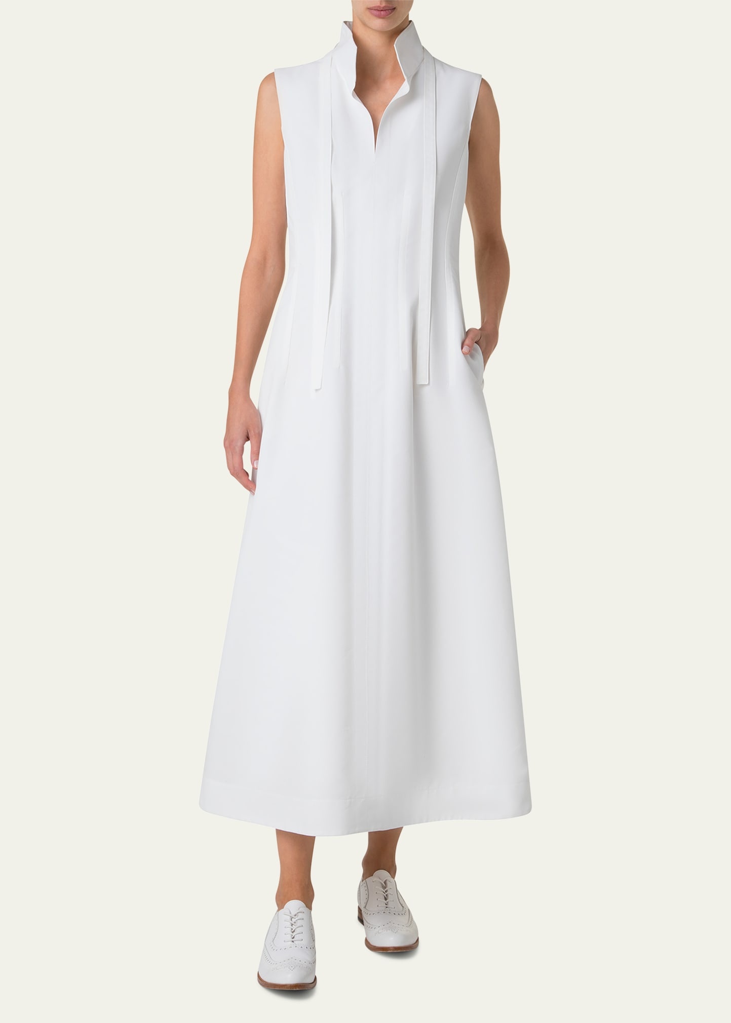 Fit-and-Flare Cotton Midi Dress - 2