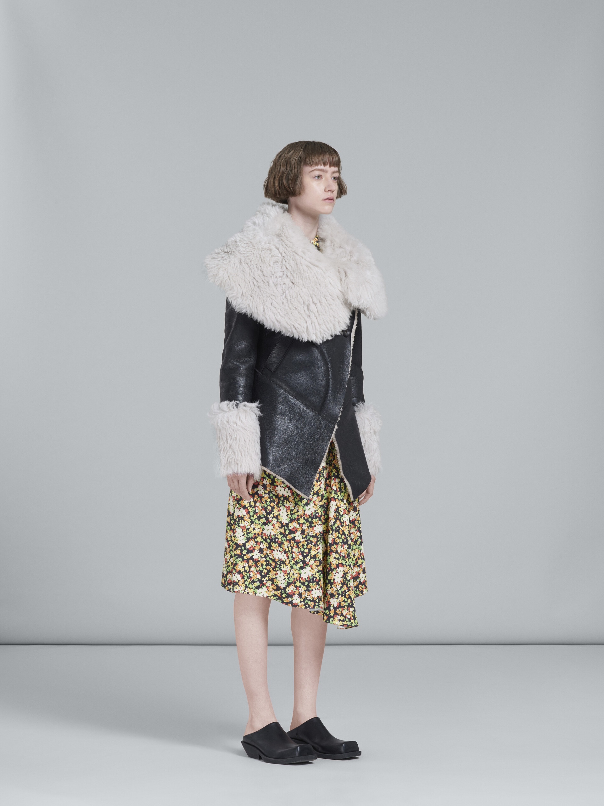 BLACK SHEARLING JACKET - 6