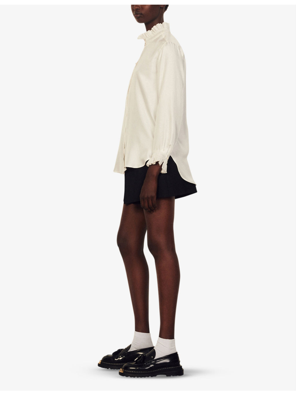 Haby ruffled collar silk shirt - 6