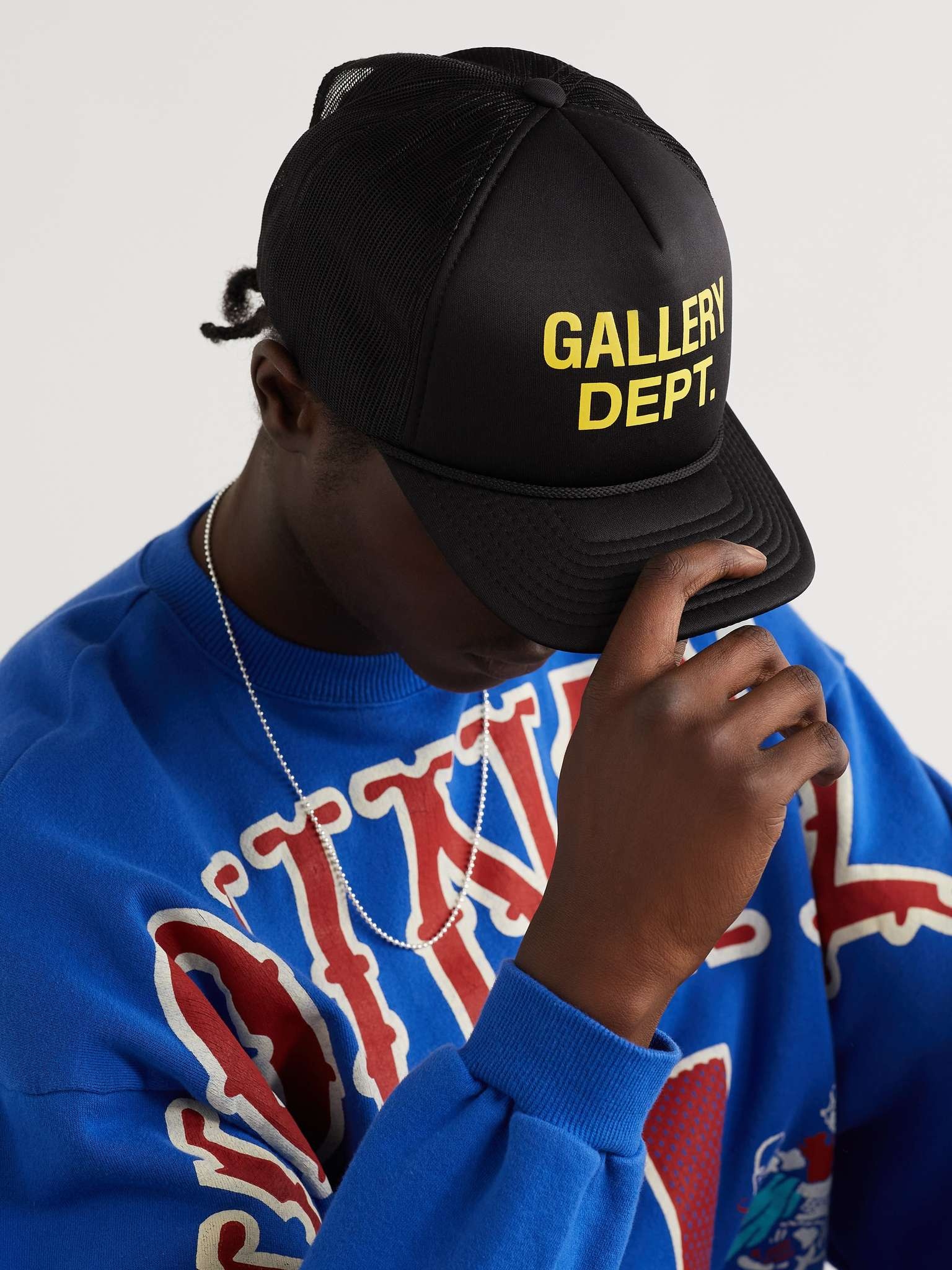 Gallery Dept. Purple Cap With Yellow Logo Trucker Cap - One
