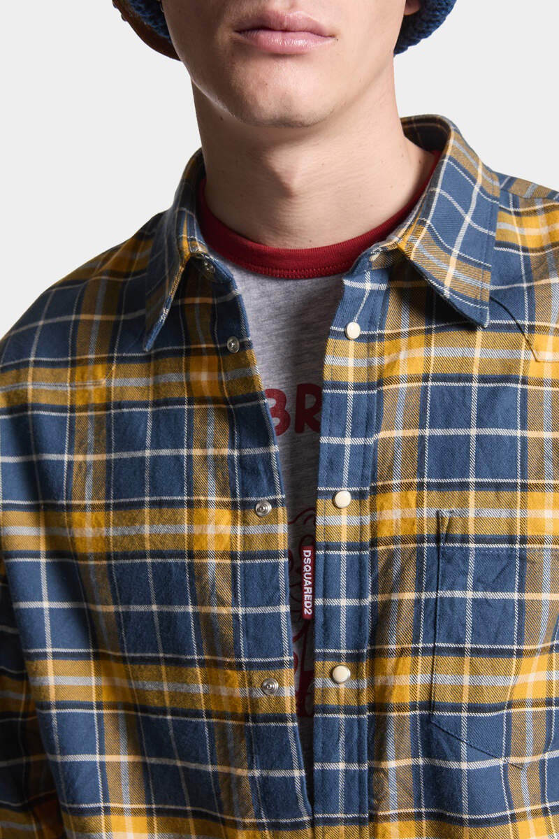 CANADIAN CHECK FLANEL REGULAR SHIRT - 5