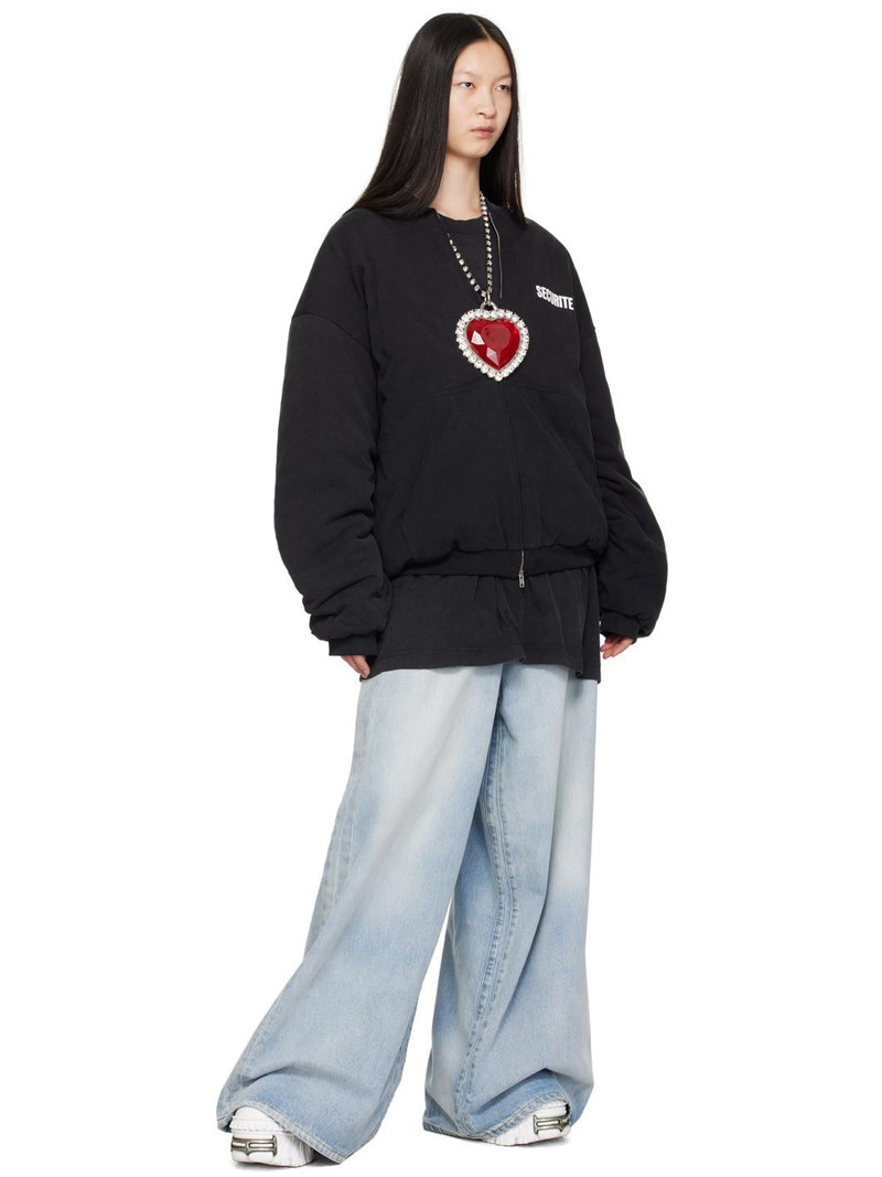 Silver Giant Crystal Heart Necklace 3