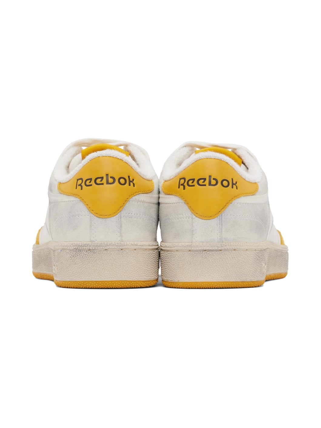 White & Yellow Club C Sneakers - 2