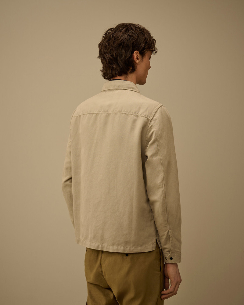 Cotton/Linen Zipped Lens Overshirt 4