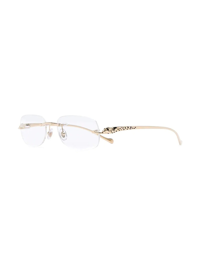 Cartier Panthère rectangular frame glasses outlook
