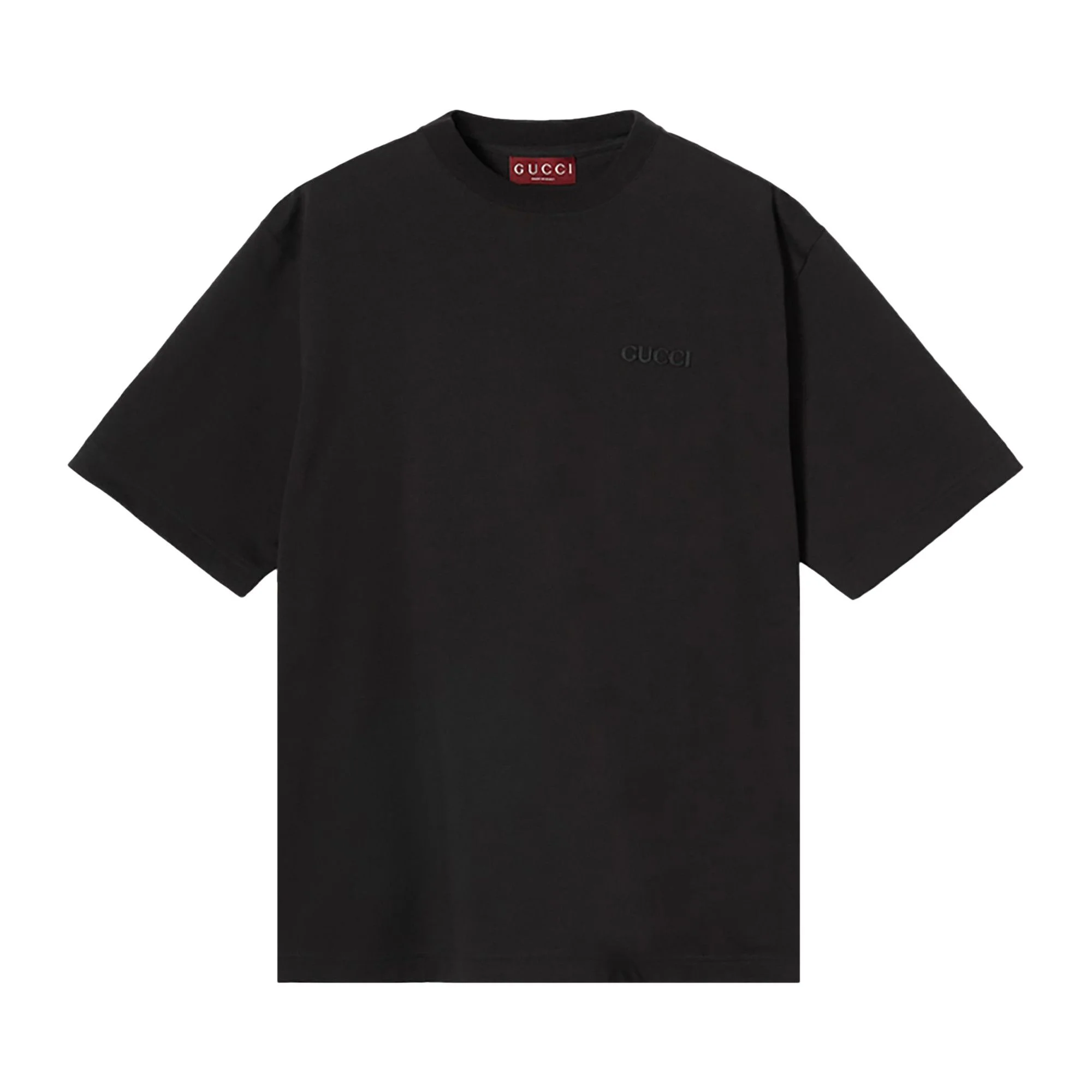 Gucci Embroidered Jersey T-Shirt 'Black' - 1