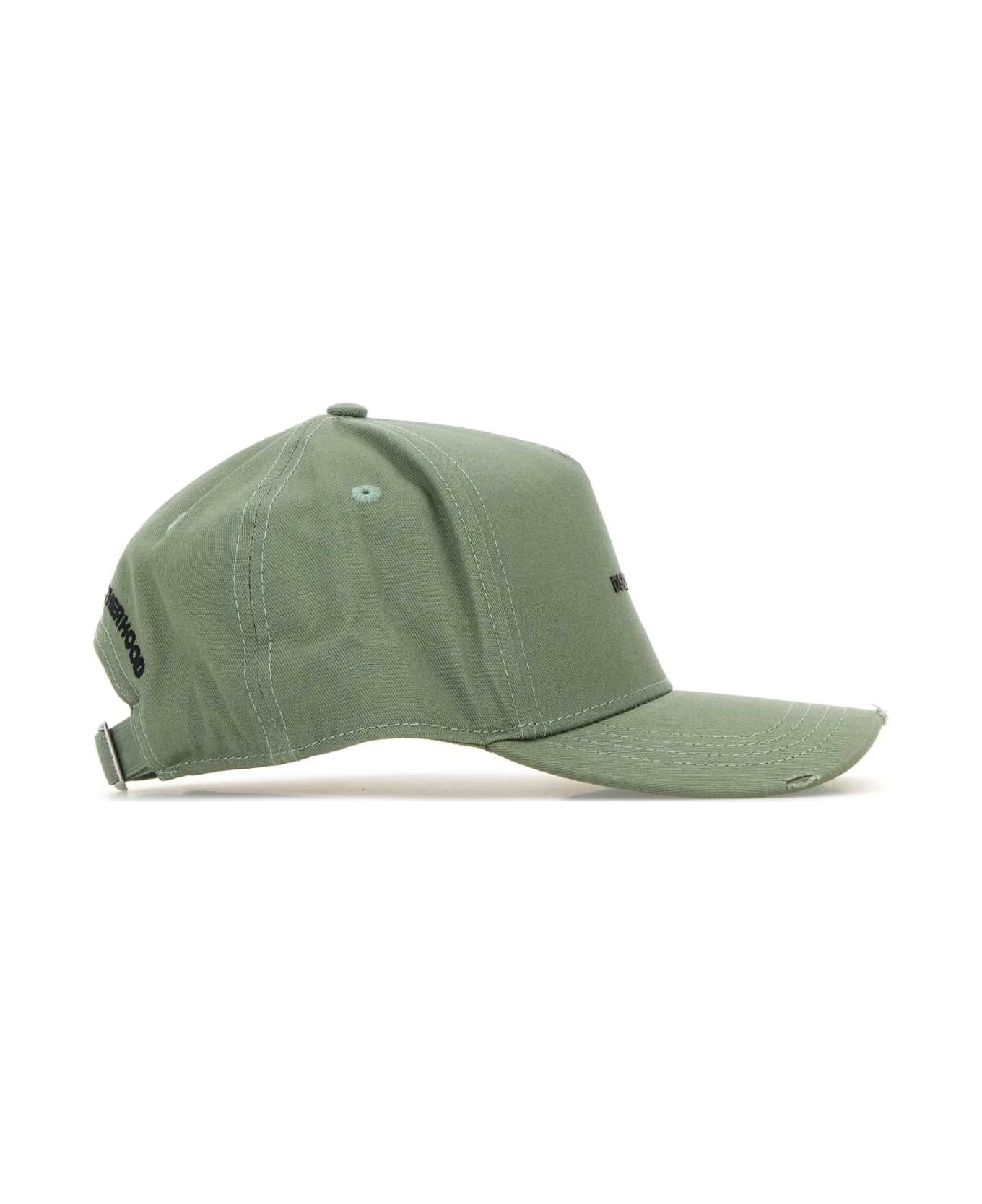 Green Cotton Baseball Cap - 2