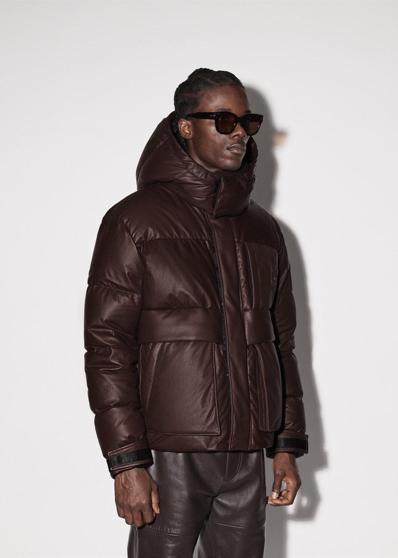 LEATHER PUFFER JACKET 4