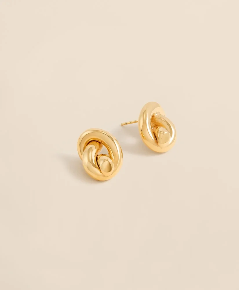 14k Gold Stud Earrings - 1
