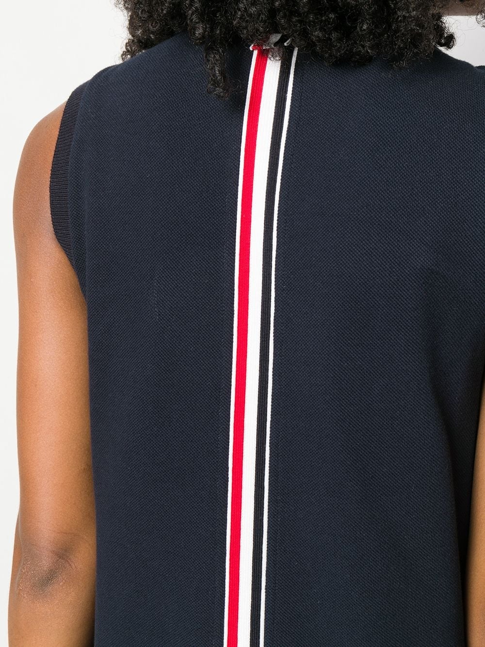 RWB stripe sleeveless pleated tennis dress - 4