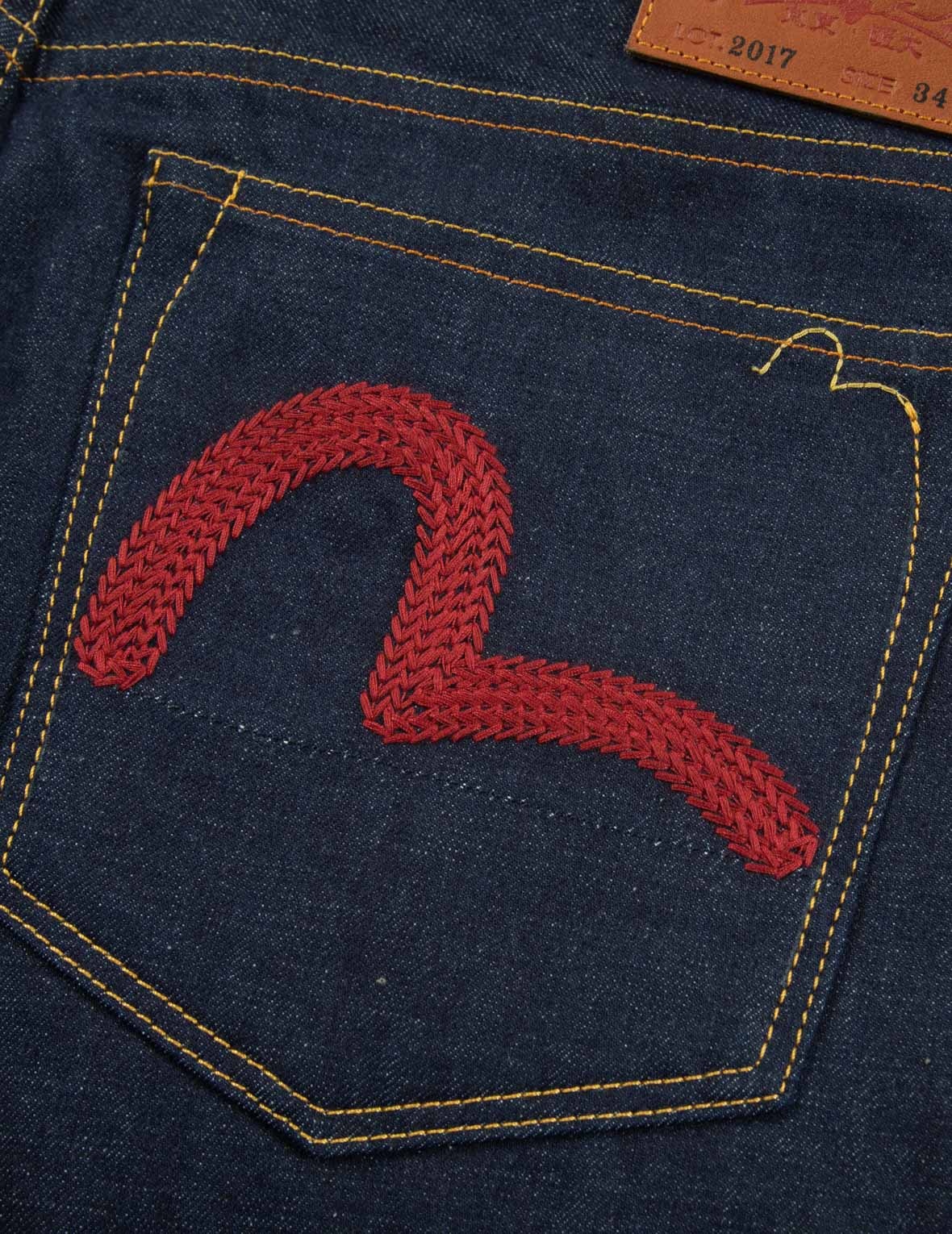 EAGLE AND KAMON-PATTERN POCKET CARROT-FIT JEANS #2017 - 7