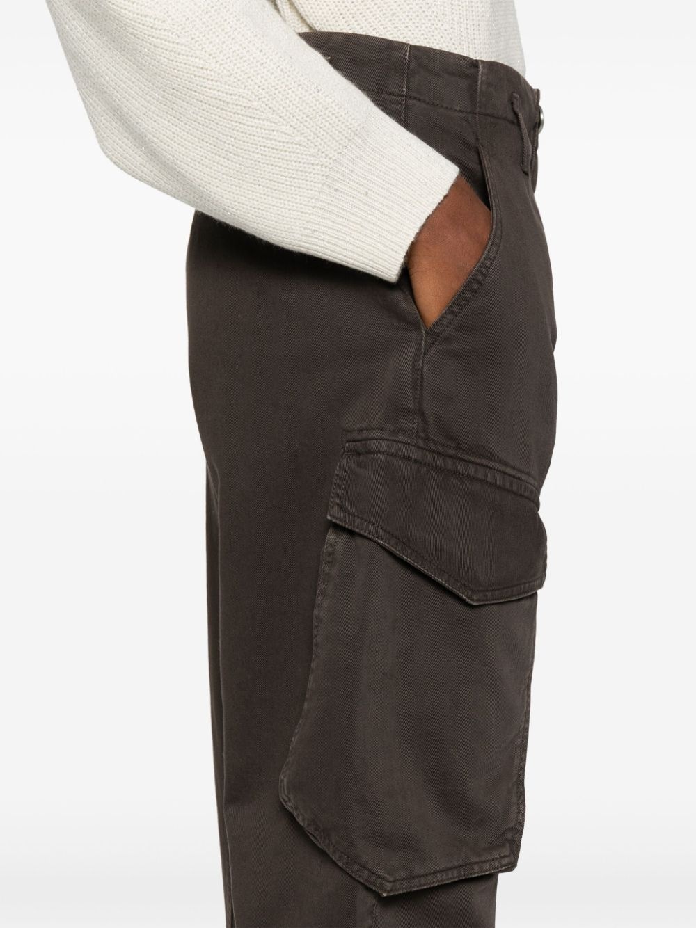 mid-rise tapered cargo trousers - 5