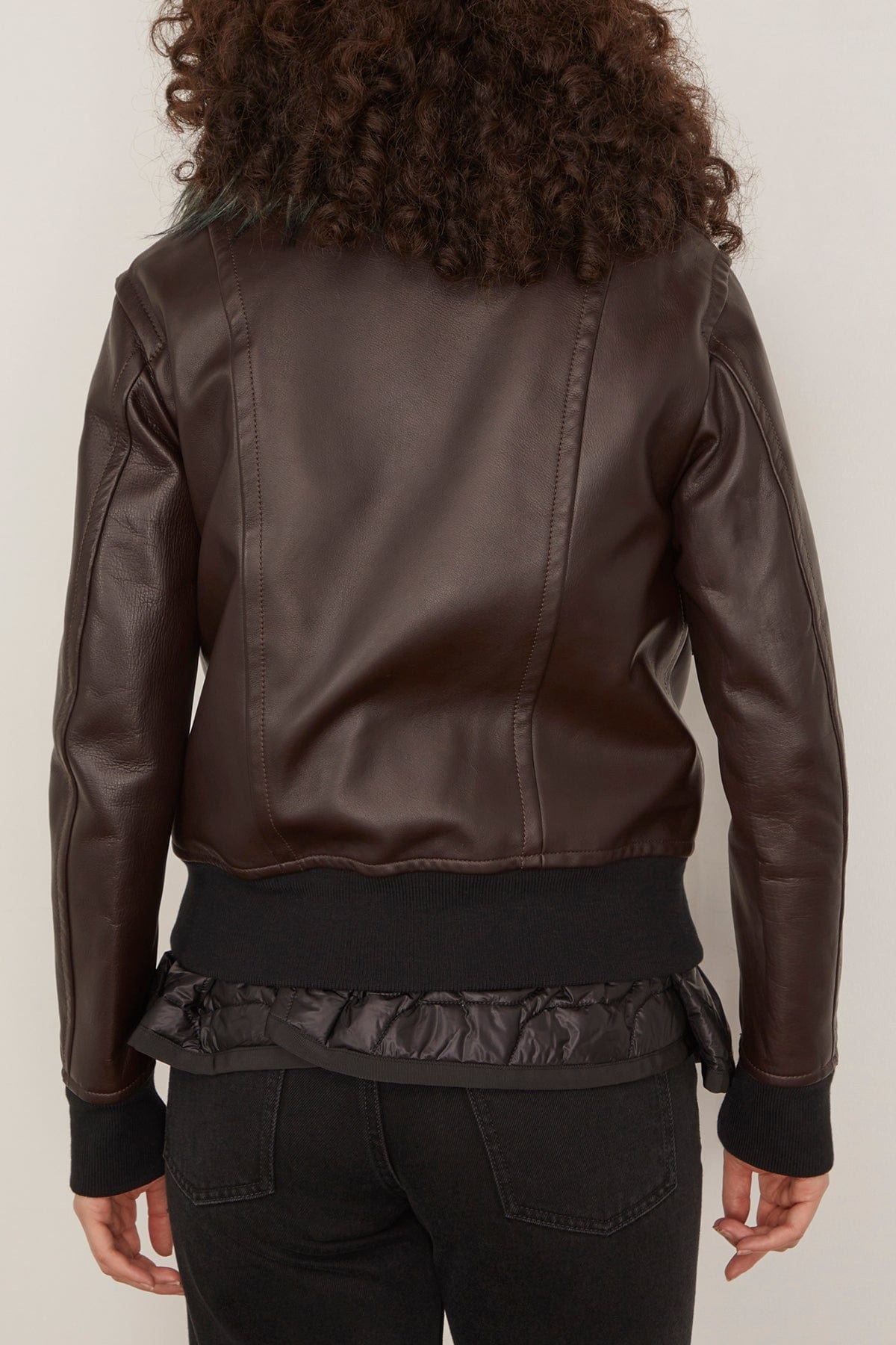 Leather Blouson in Brown - 4