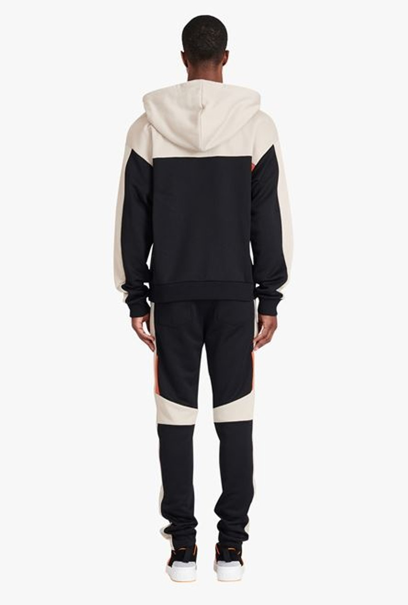 Ivory, black and dark orange cotton sweatshirt 3