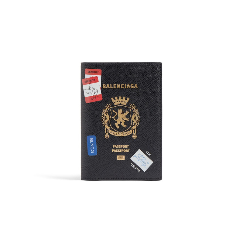 Men's Passport Holder in Black/multicolor 1