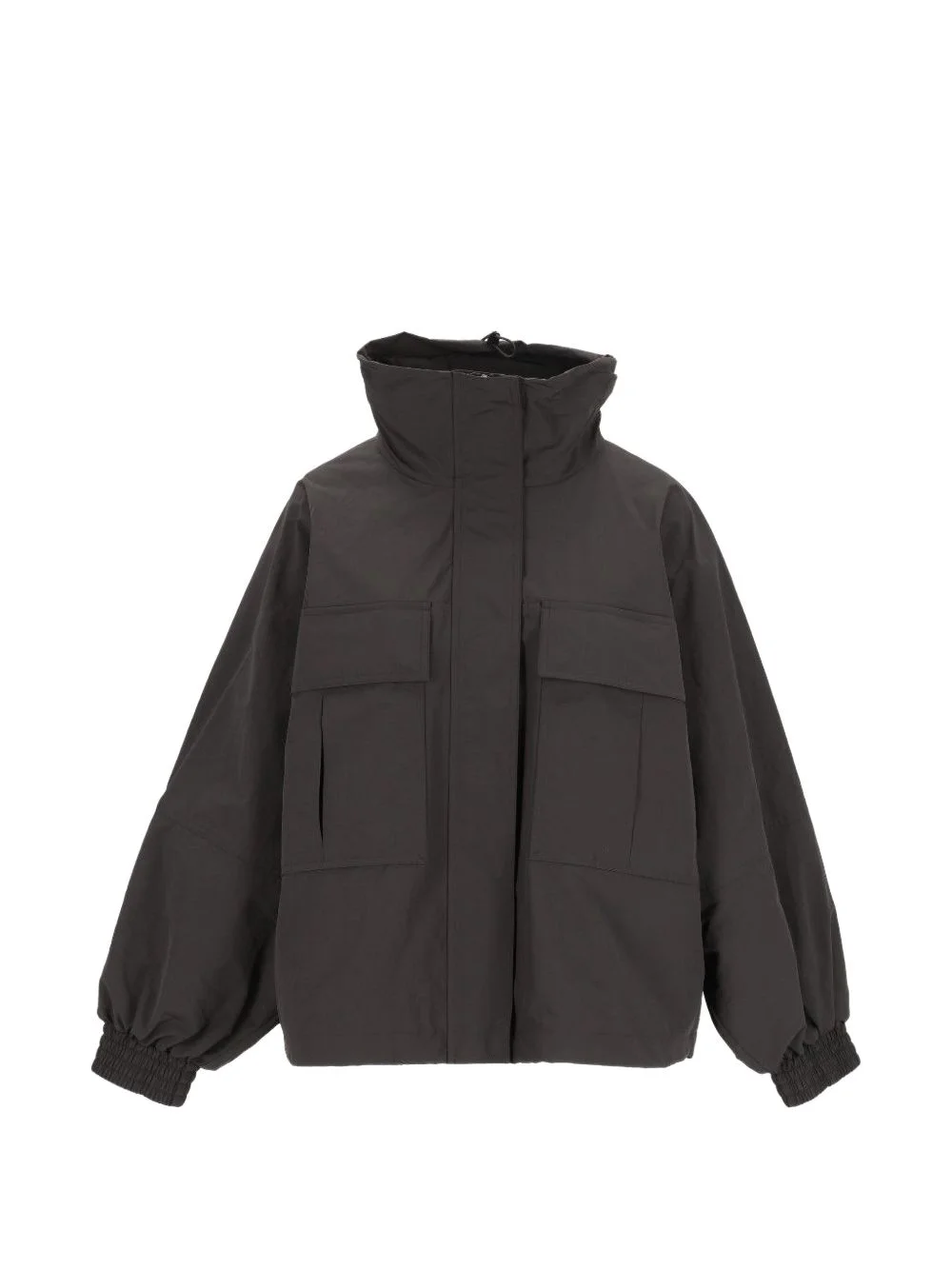 drawstring high-neck jacket - 1