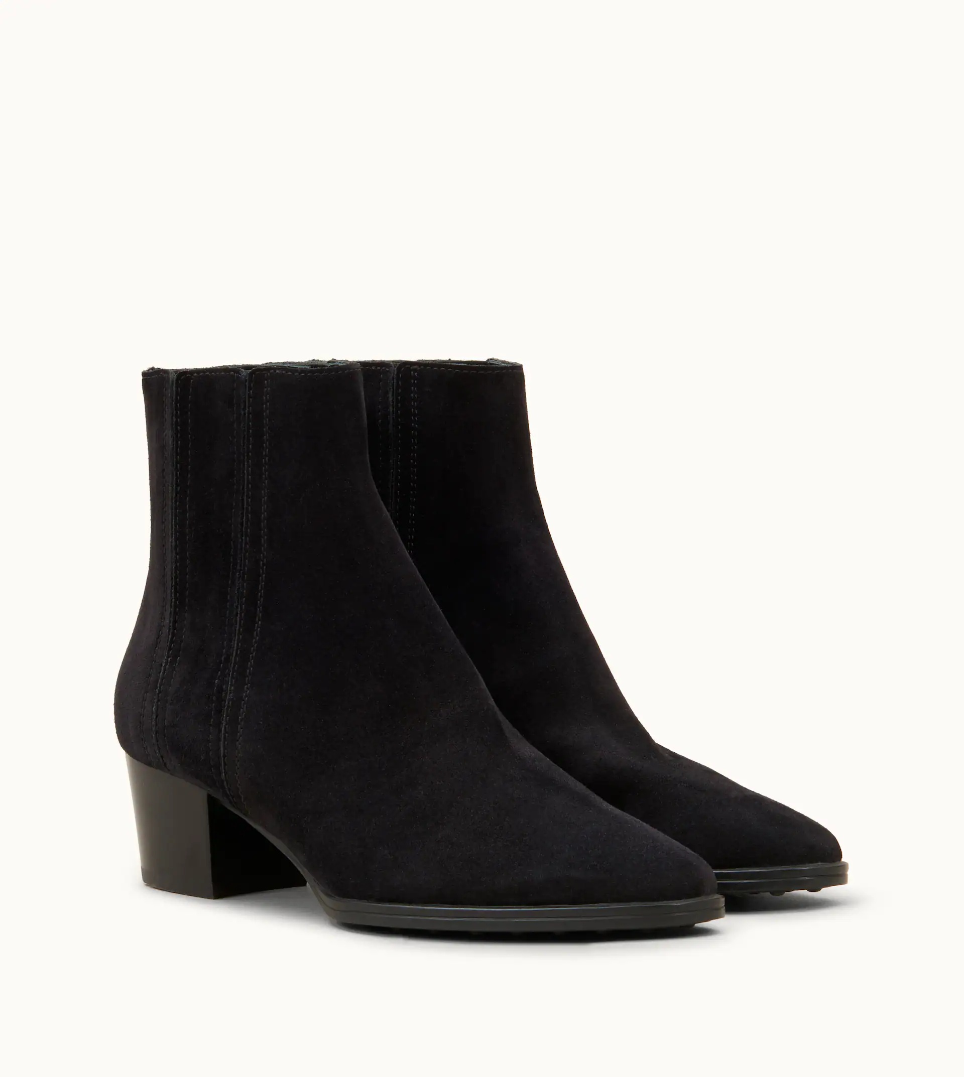 ANKLE BOOTS IN SUEDE - BLACK - 4