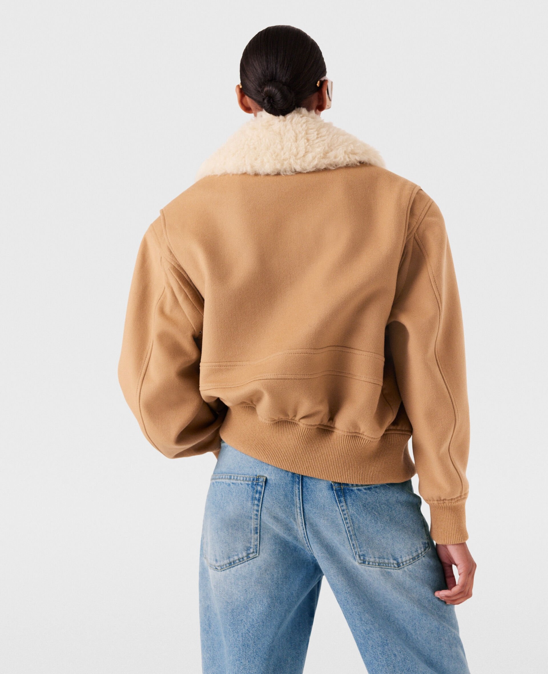 Plush Teddy Bomber Jacket - 3