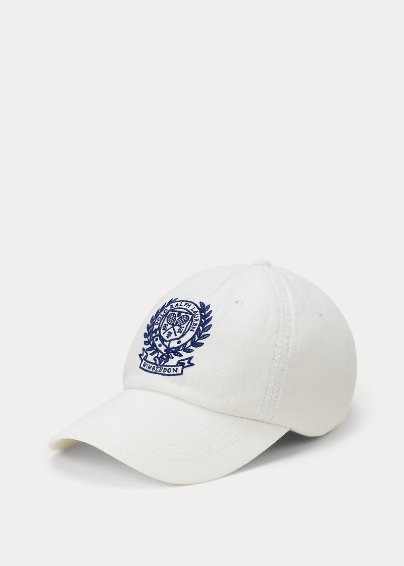 Wimbledon Crest Linen Cap 1