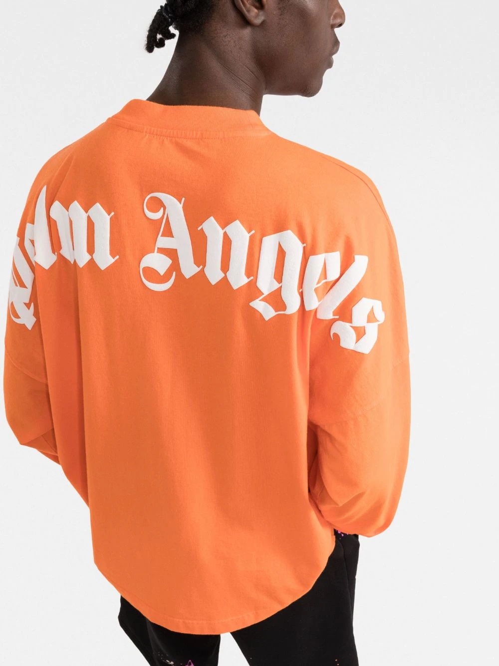 mock neck logo T-shirt - 4