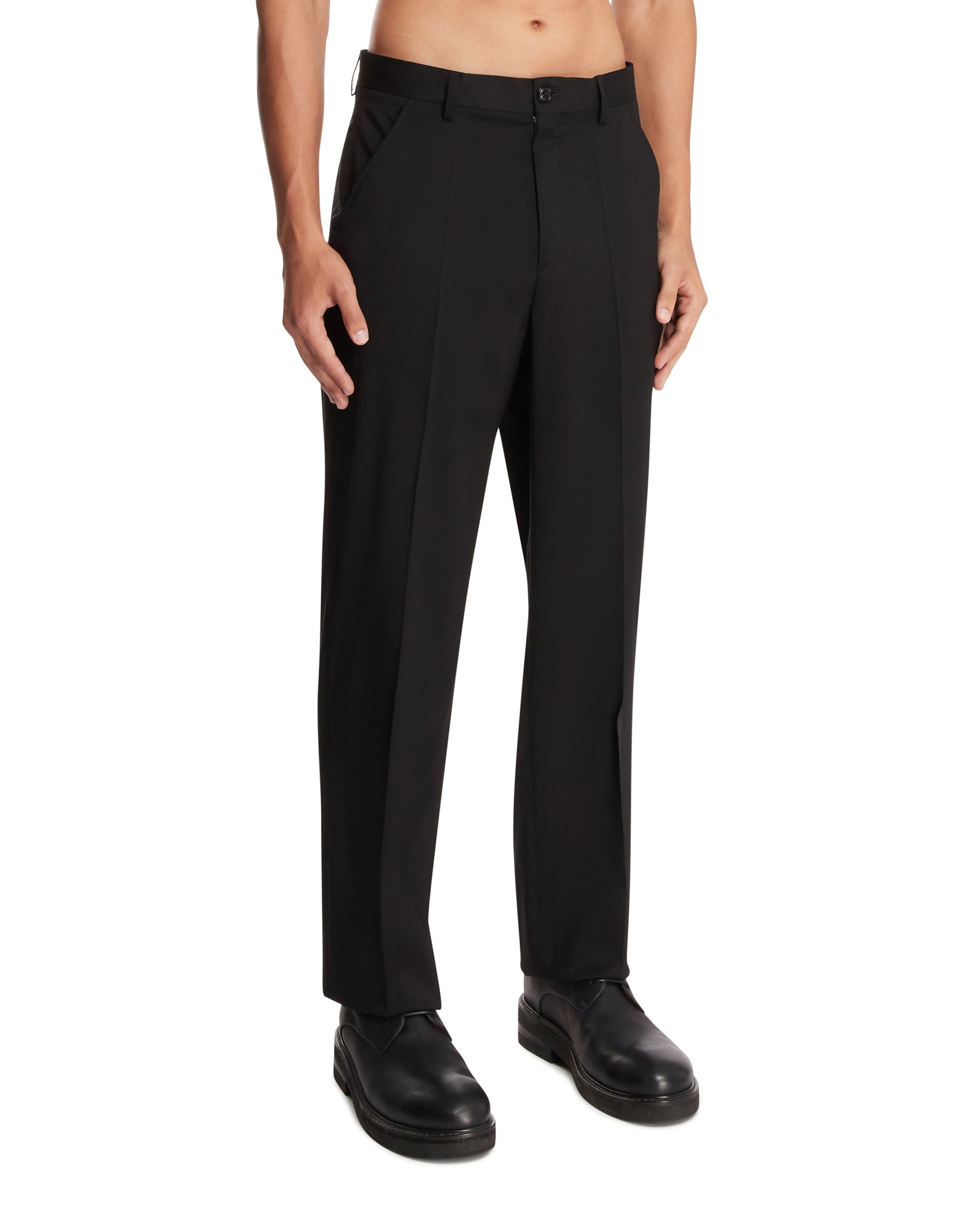 Black Wool Chino Pants 22 - 4